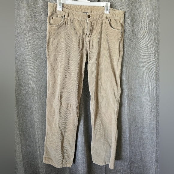 WOOLRICH Women's Tan Straight Leg Corduroy Pants Sz 14 - Picture 1 of 4